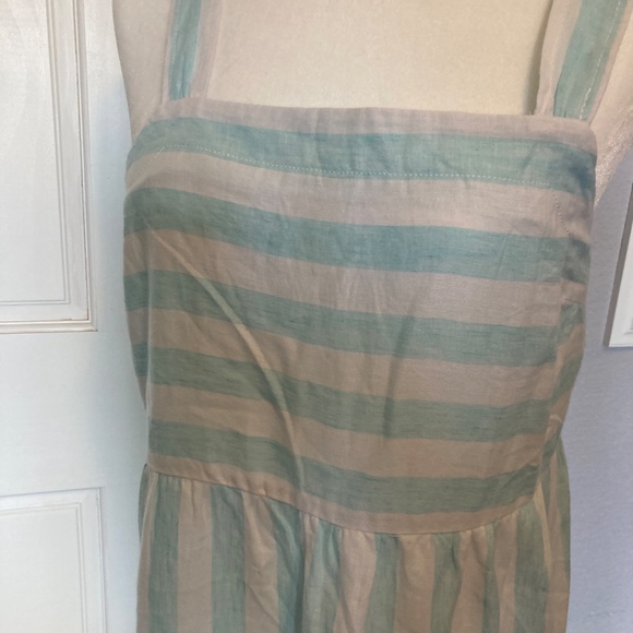 Casa Cabana Linen Blend Coastal striped Sundress New With Tags - Picture 8 of 12